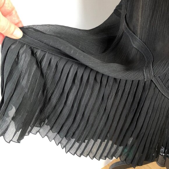 SANDWICH Vintage 90βs Black Silk Reminiscent Art Deco Flapper Sheath Dress EU38 - Picture 13 of 16